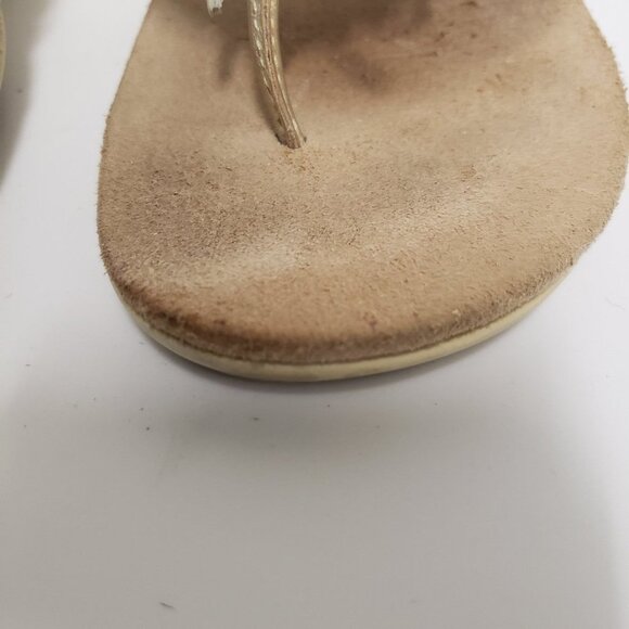 Michael Michael Kors sz 7.5 gold thong Sandals leather support - Picture 12 of 12